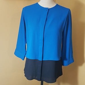 The Limited XS Blue Button Down Blouse